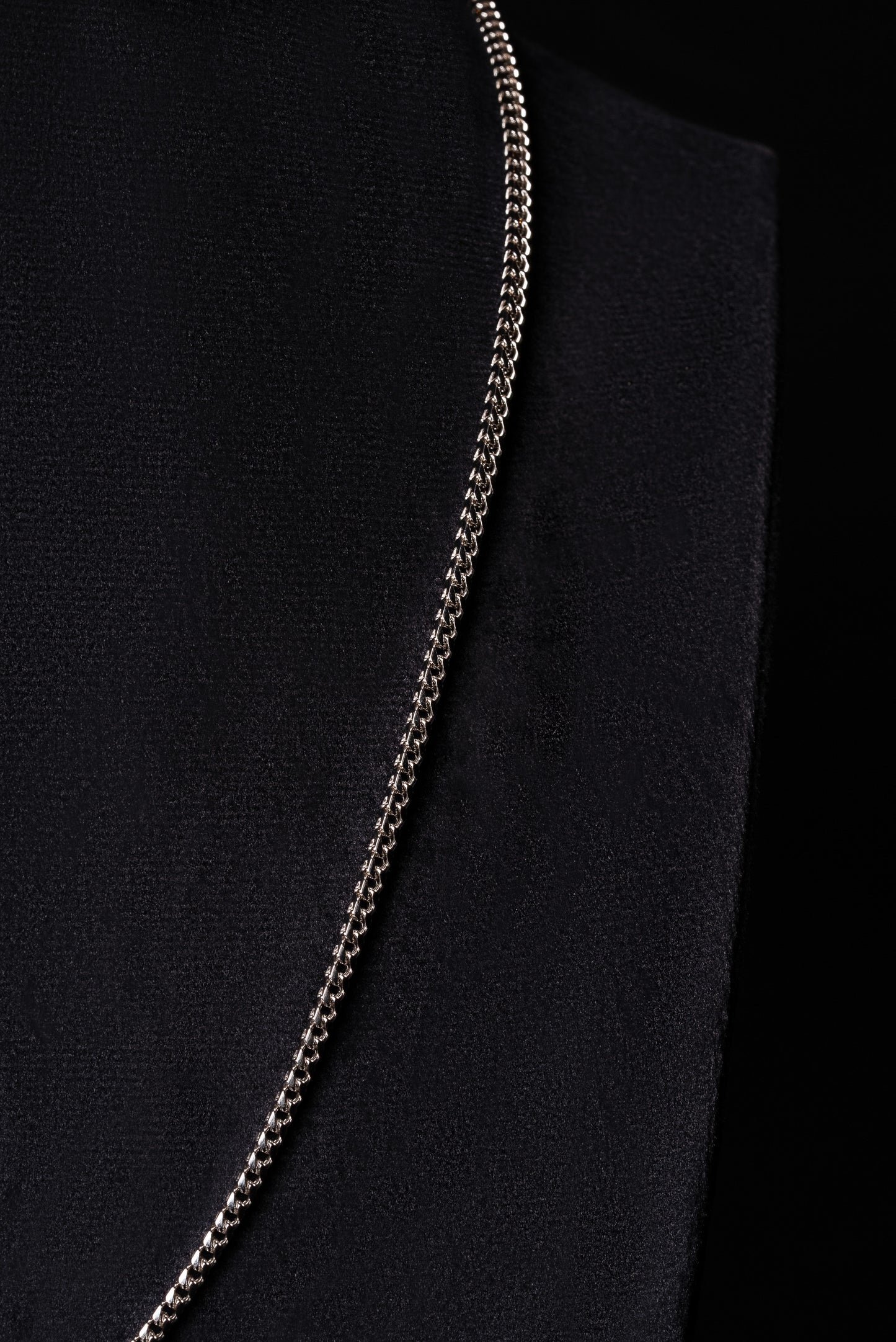 3mm Franco 18k Solid White Gold Chain