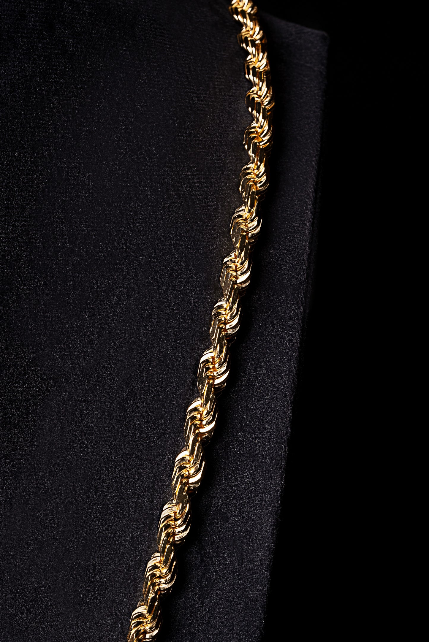 7mm Rope 18k Solid Gold Chain