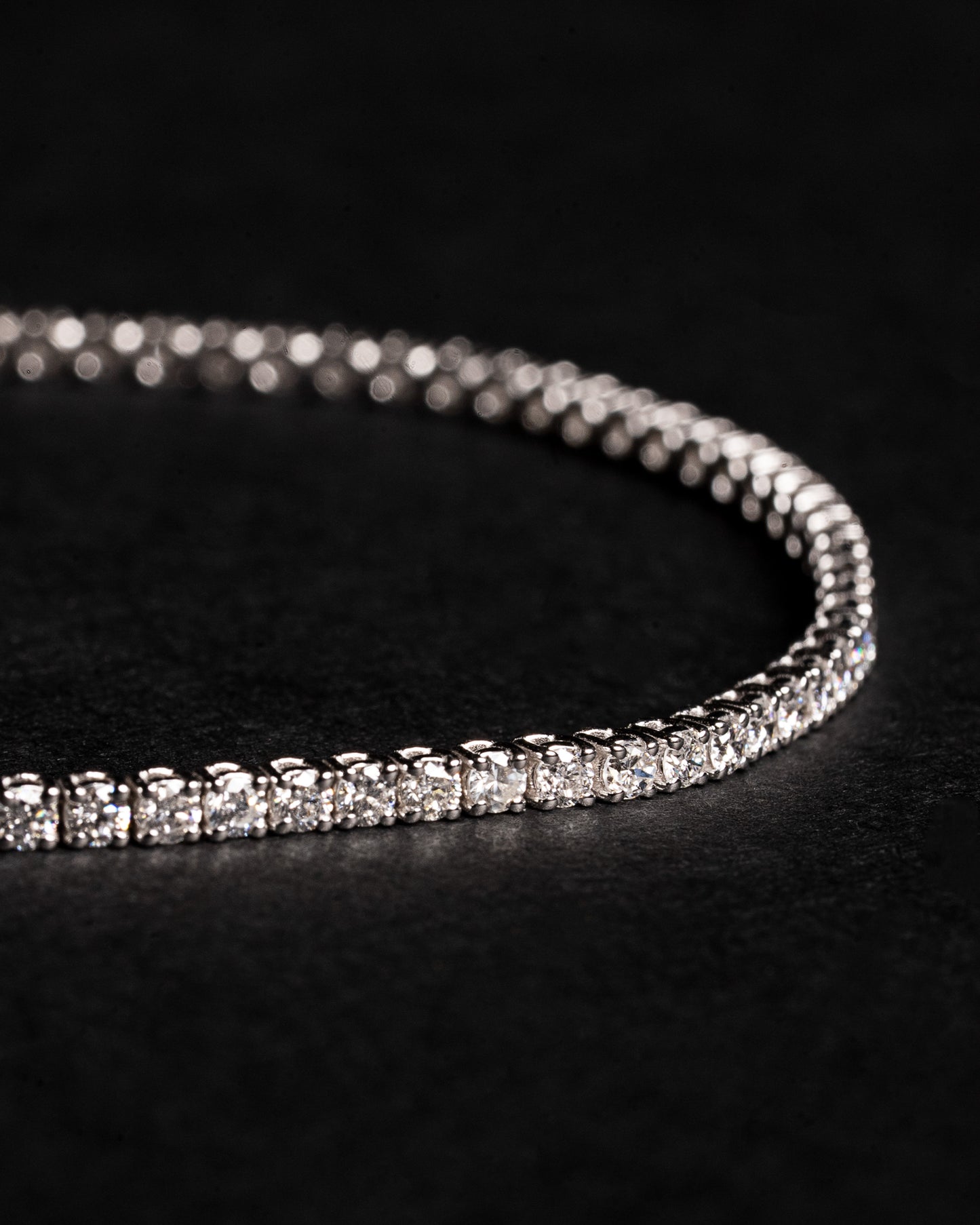 5 pt Diamond Tennis Bracelet 18K Solid White Gold 3.00ctw