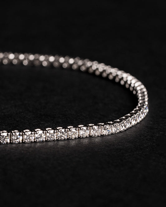 5 pt Diamond Tennis Bracelet 18K Solid White Gold 3.00ctw