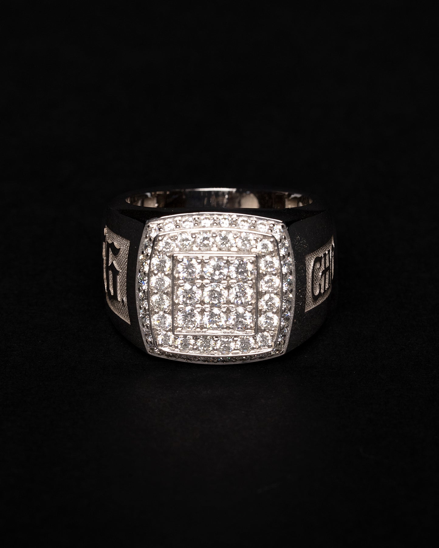 Diamond Championship Ring 18k Solid White Gold 2.01ctw