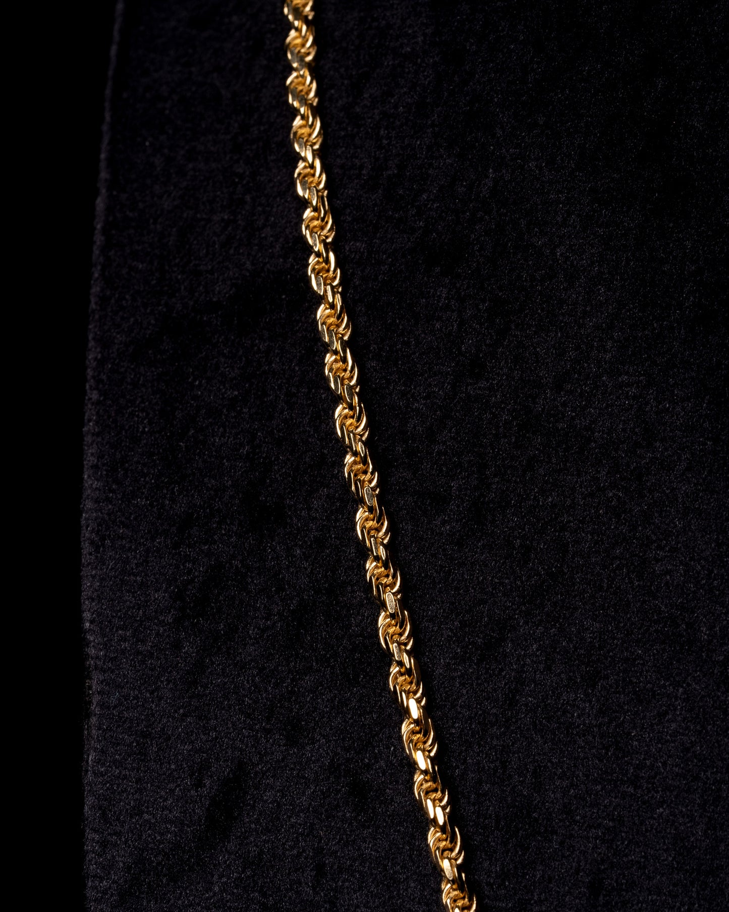 3mm Rope 18k Solid Gold Chain