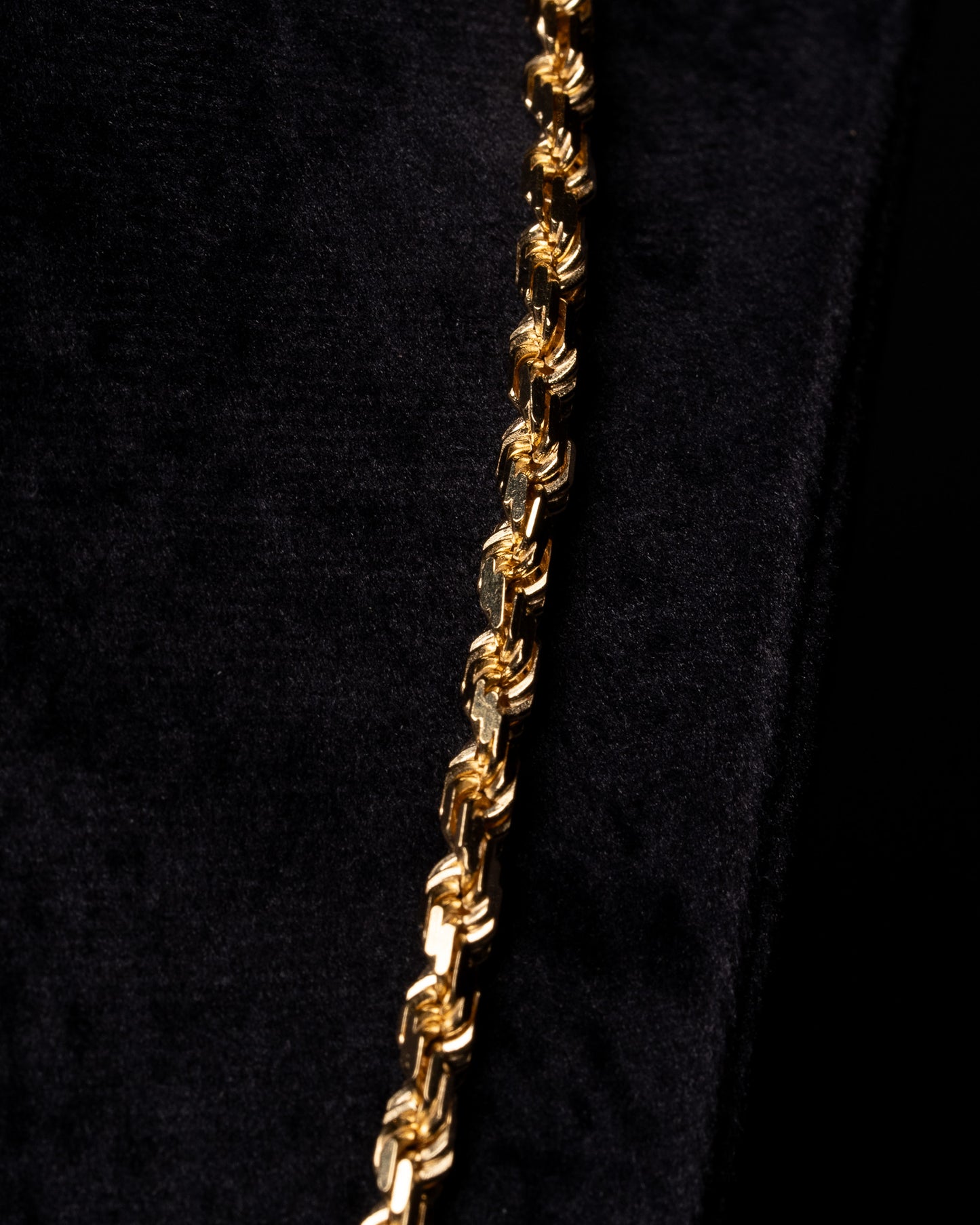 2mm Rope 18k Solid Gold Chain