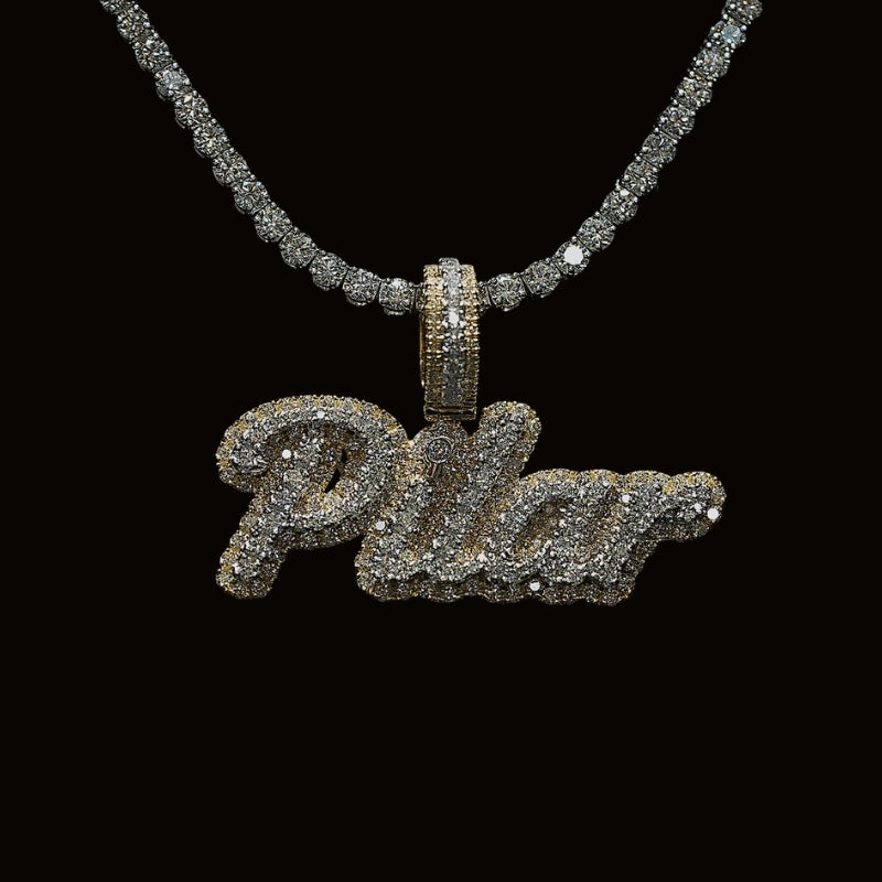 Custom Diamond Name Pendant
