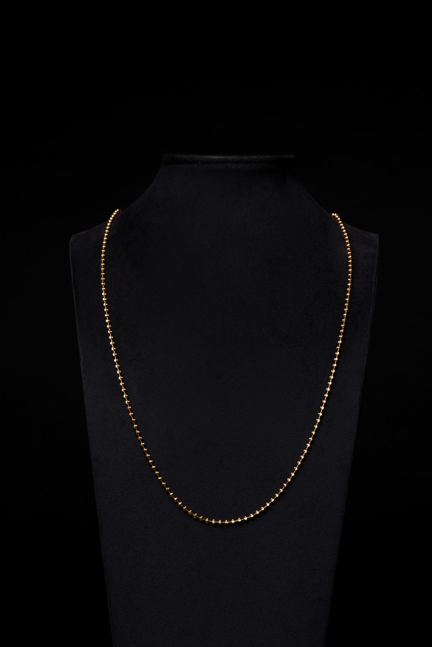 3mm Diamond Cut Ball 18k Solid Gold Chain