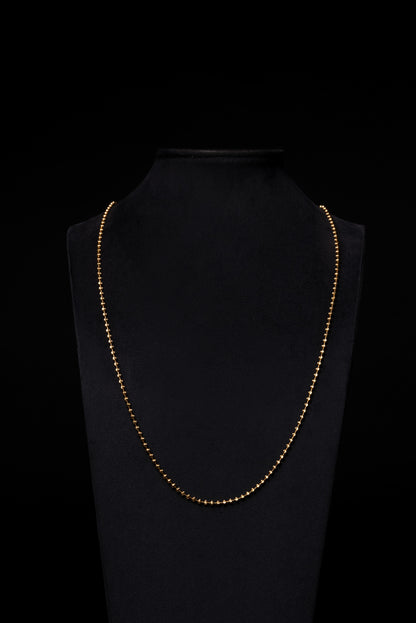 3mm Diamond Cut Ball 18k Solid Gold Chain