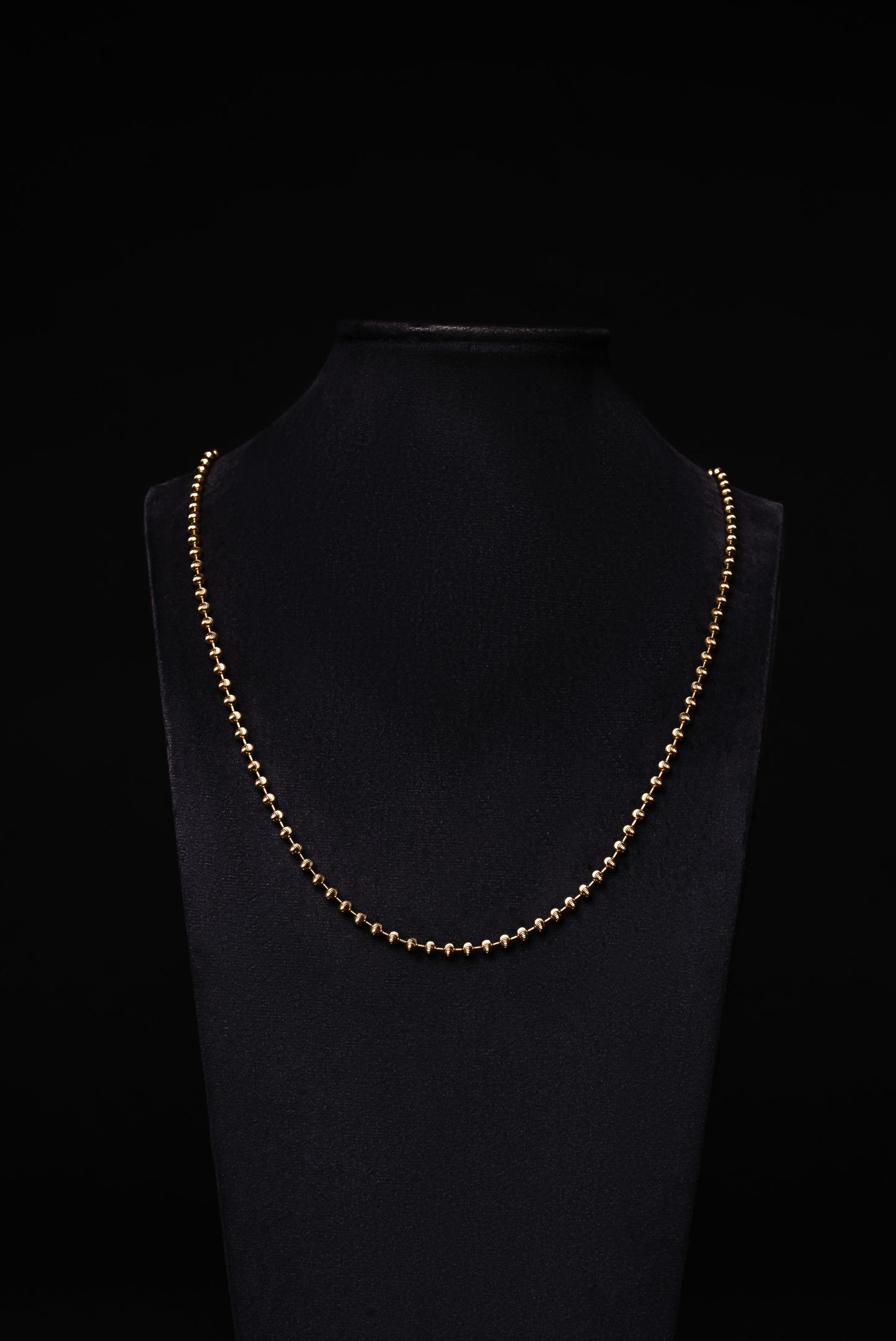 4mm Diamond Cut Ball 18k Solid Gold Chain
