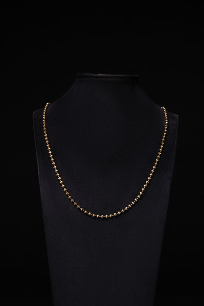 4mm Diamond Cut Ball 18k Solid Gold Chain