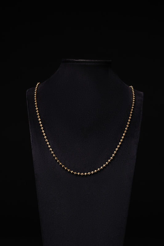 4mm Diamond Cut Ball 18k Solid Gold Chain