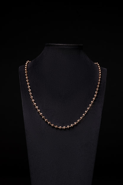 5mm Diamond Cut Ball 18k Solid Rose Gold Chain