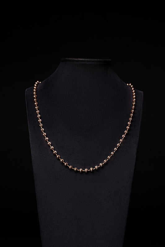 5mm Diamond Cut Ball 18k Solid Rose Gold Chain
