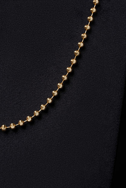 3mm Diamond Cut Ball 18k Solid Gold Chain