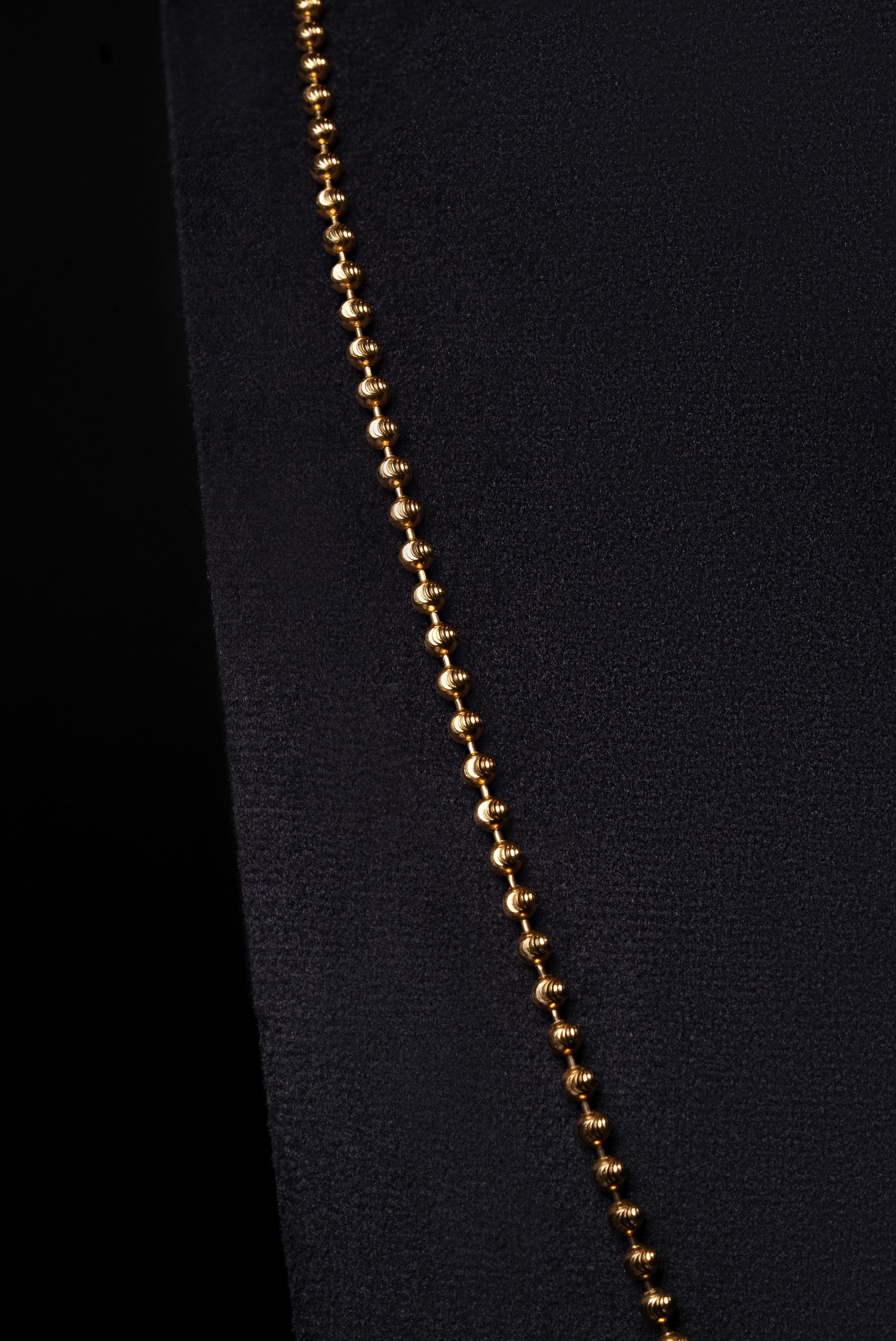 3mm Diamond Cut Ball 18k Solid Gold Chain