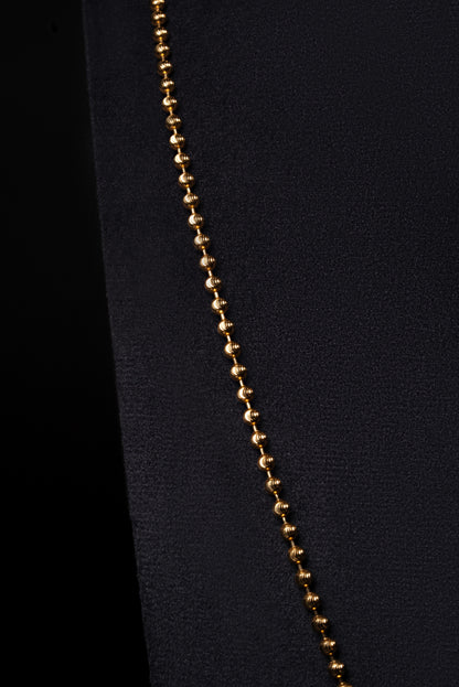 3mm Diamond Cut Ball 18k Solid Gold Chain