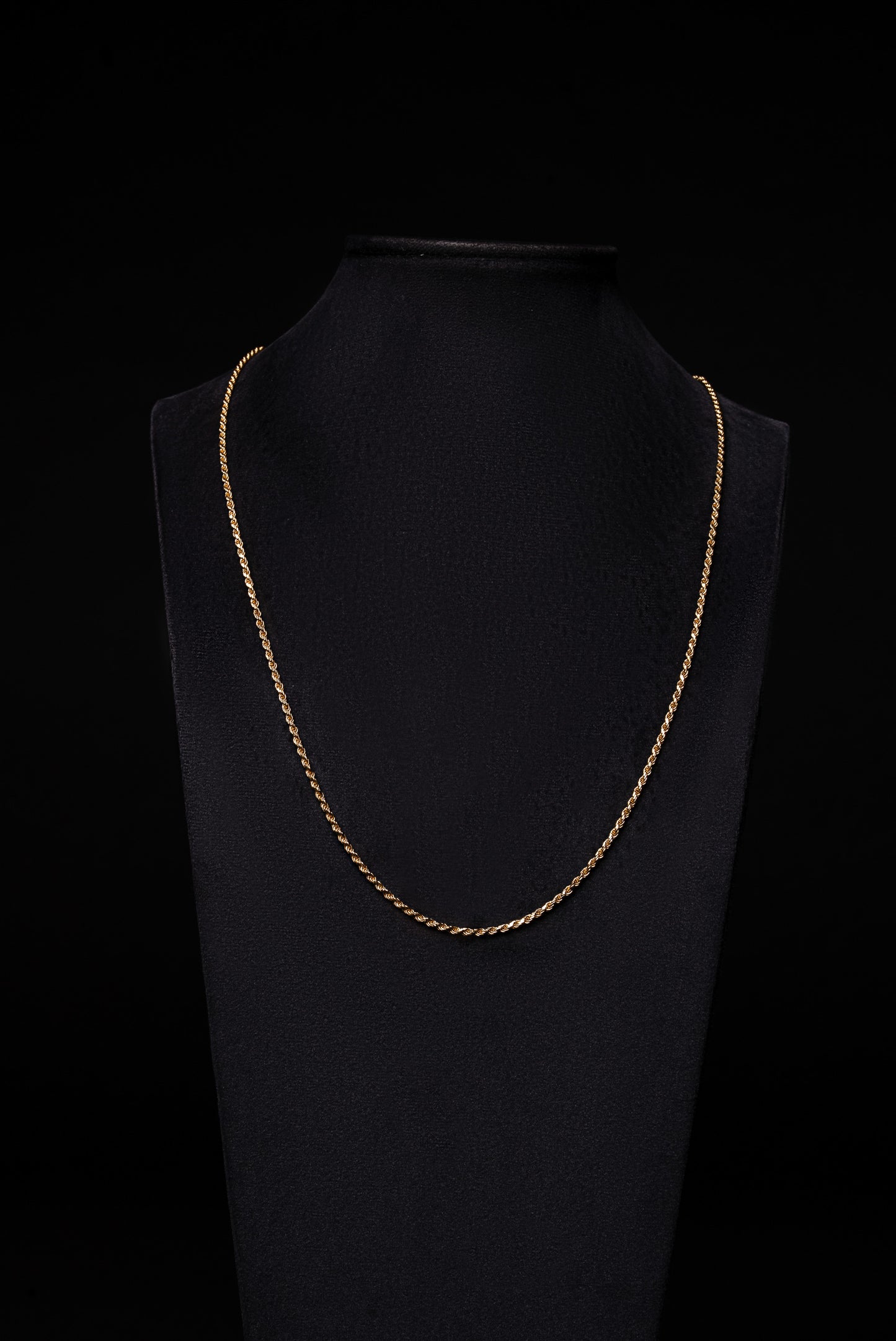 2mm Rope 18k Solid Gold Chain