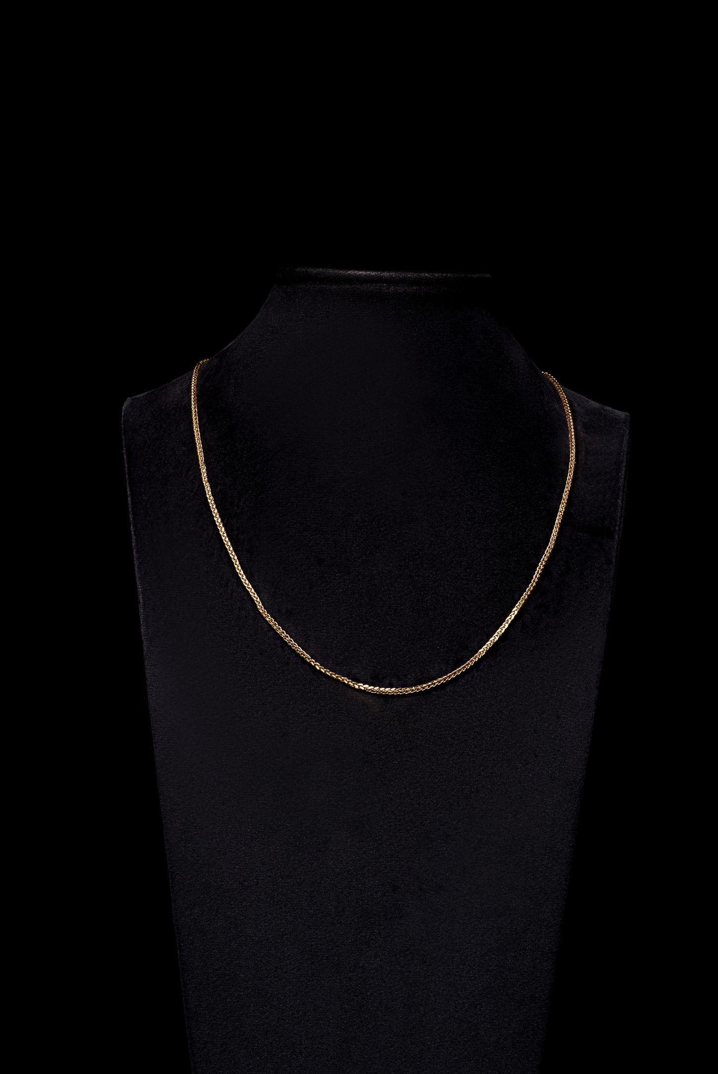 1.5mm Franco 18k Solid Gold Chain