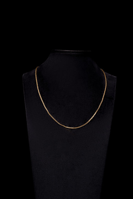 1.5mm Franco 18k Solid Gold Chain