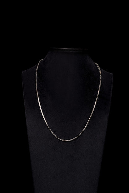 3mm Franco 18k Solid White Gold Chain