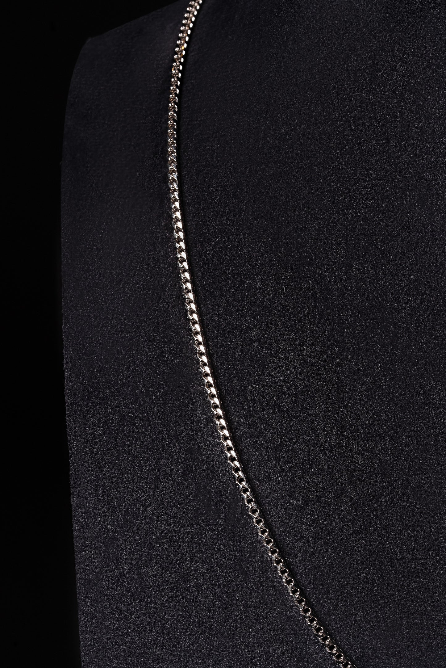 3mm Franco 18k Solid White Gold Chain