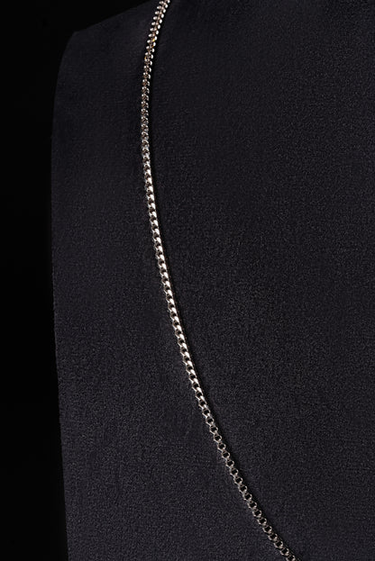3mm Franco 18k Solid White Gold Chain