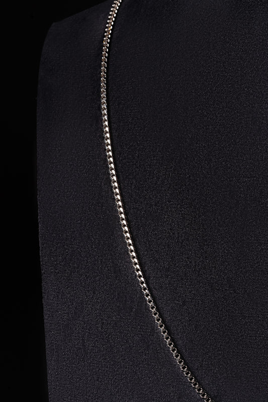 3mm Franco 18k Solid White Gold Chain