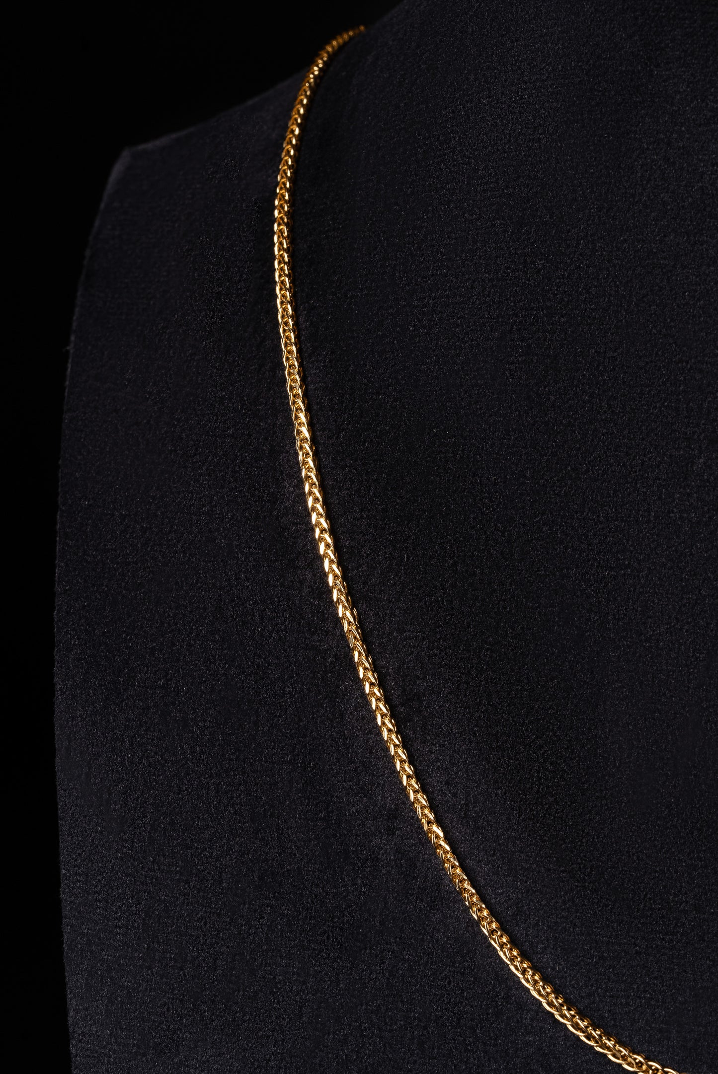 1.5mm Franco 18k Solid Gold Chain