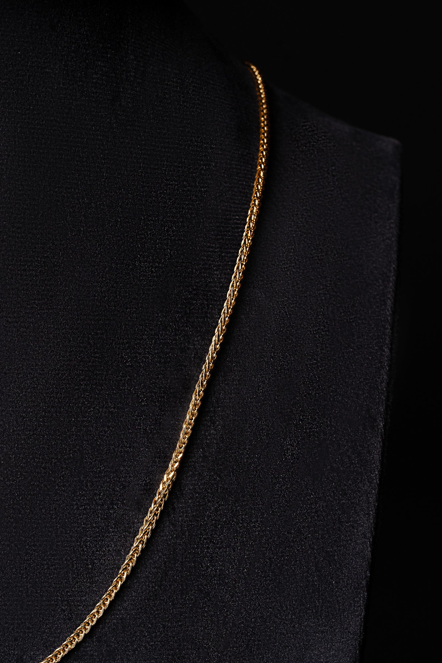 1.5mm Franco 18k Solid Gold Chain