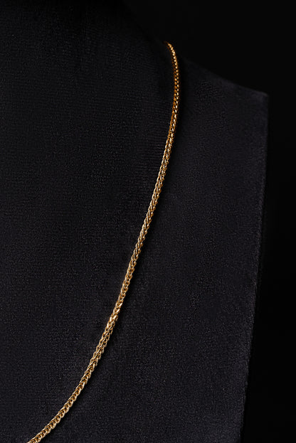 1.5mm Franco 18k Solid Gold Chain
