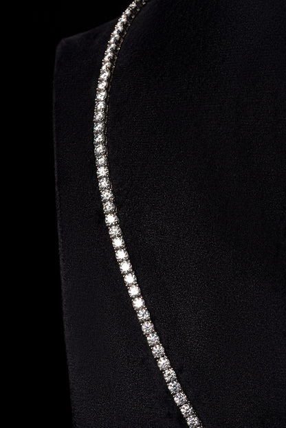 10pt Diamond Tennis Chain 18k Solid White Gold 18.00ctw