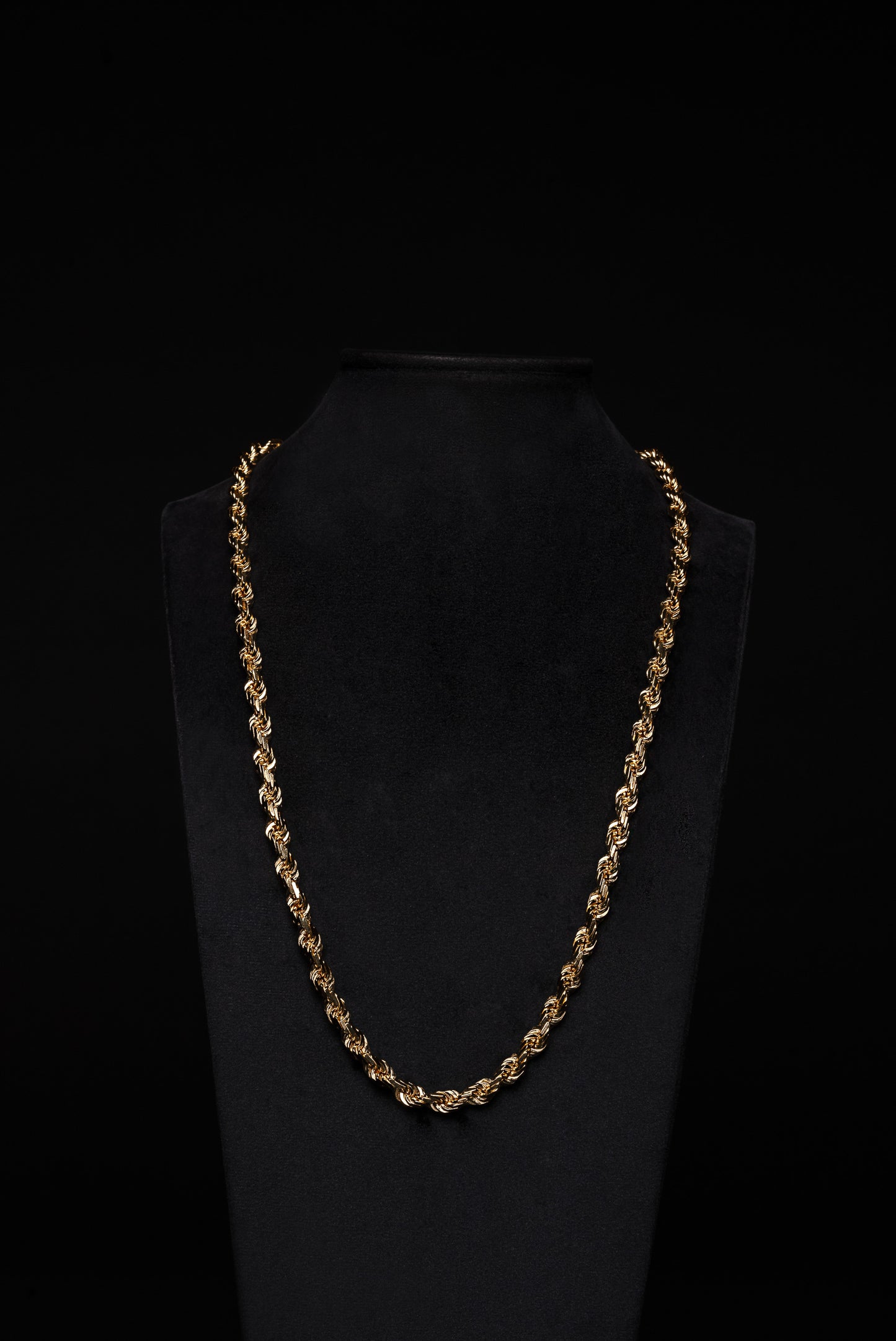 7mm Rope 18k Solid Gold Chain