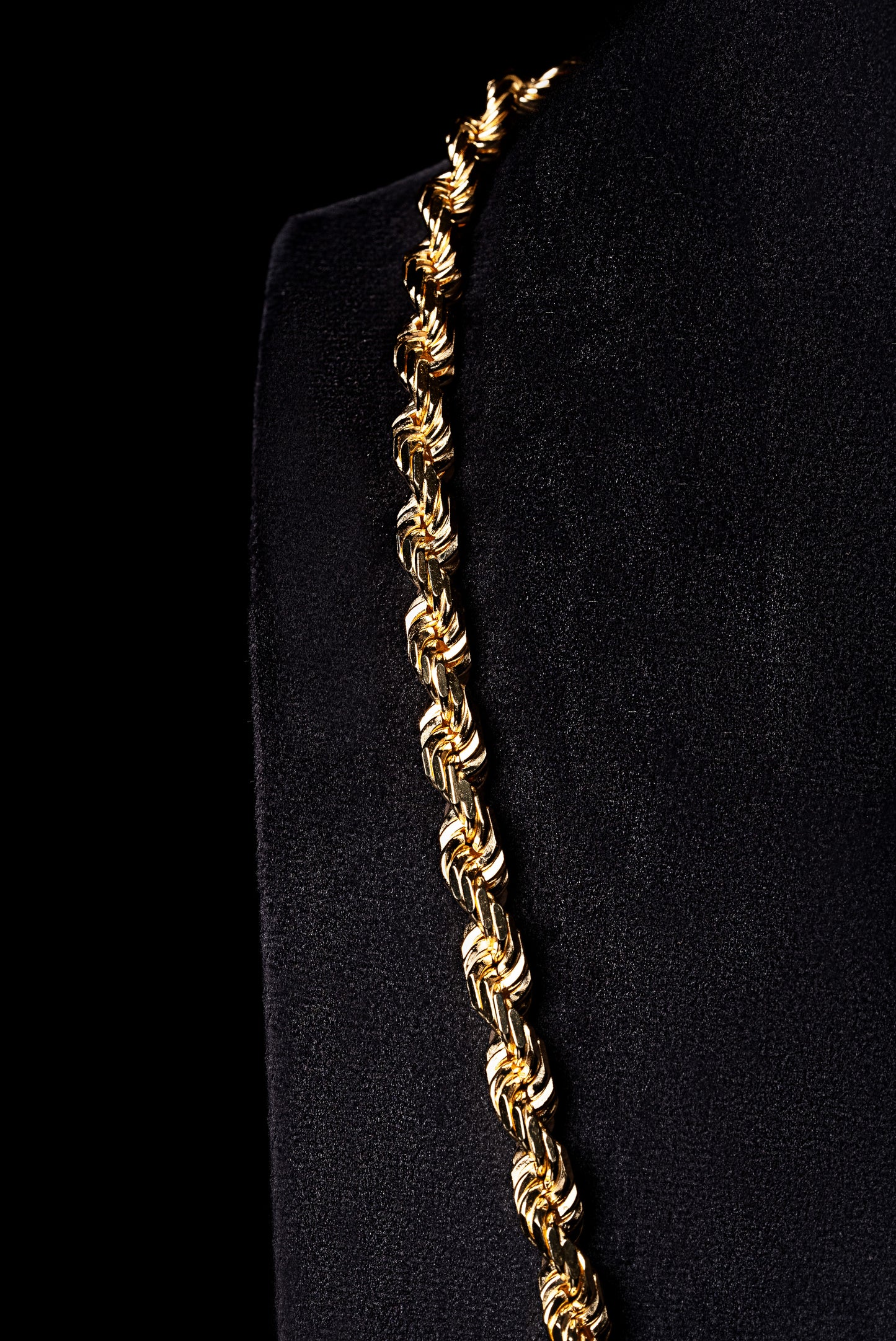 7mm Rope 18k Solid Gold Chain