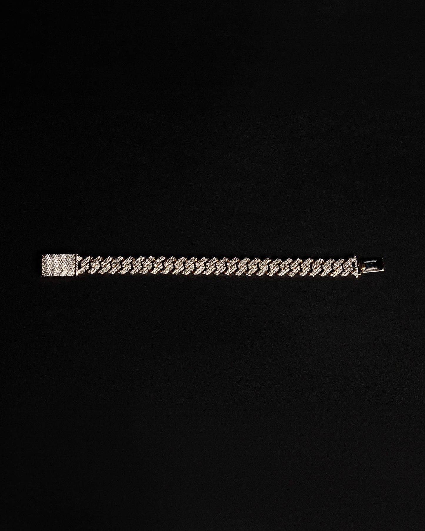 8mm Prong Cuban Link Bracelet 10k Solid Gold 6.06ctw