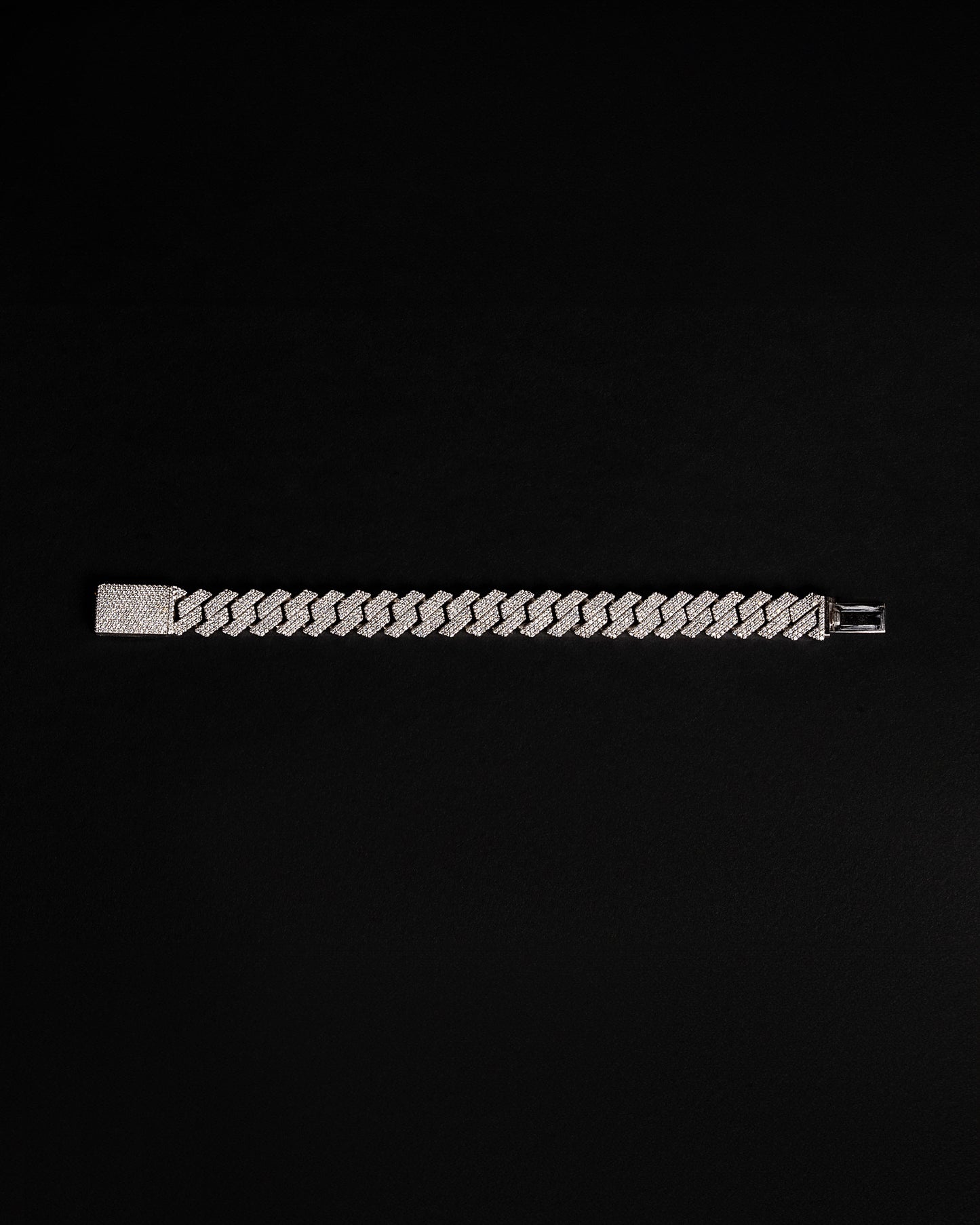 12mm Prong Cuban Diamond Bracelet 10k Solid White Gold 12.78ctw