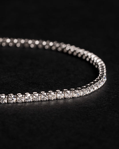 5 pt Diamond Tennis Bracelet 18K Solid White Gold 3.00ctw