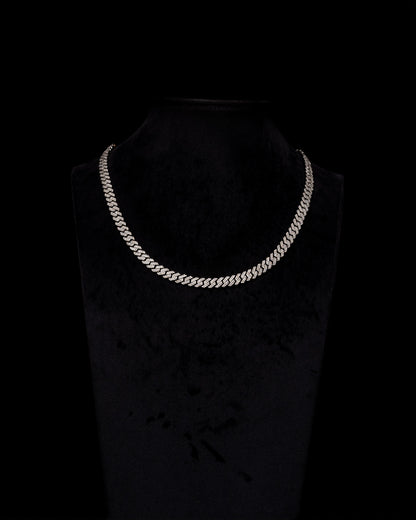 10mm Prong Cuban Diamond Chain 10k Solid White Gold 13.00ctw