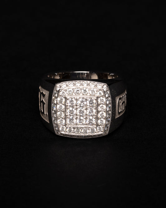 Diamond Championship Ring 18k Solid White Gold 2.01ctw