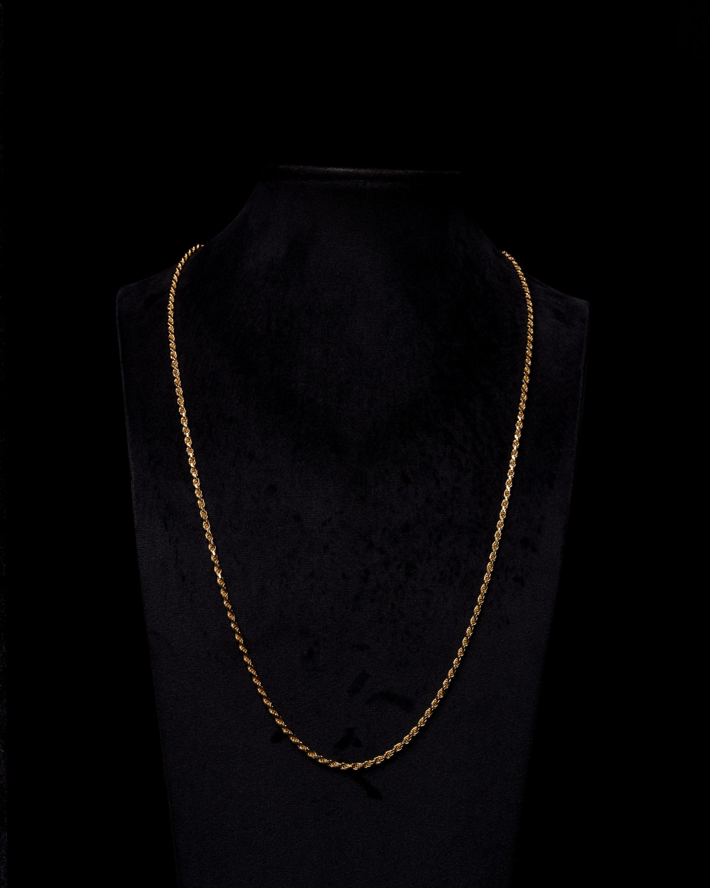 3mm Rope 18k Solid Gold Chain