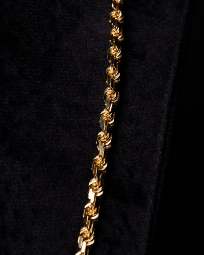 2mm Rope 18k Solid Gold Chain